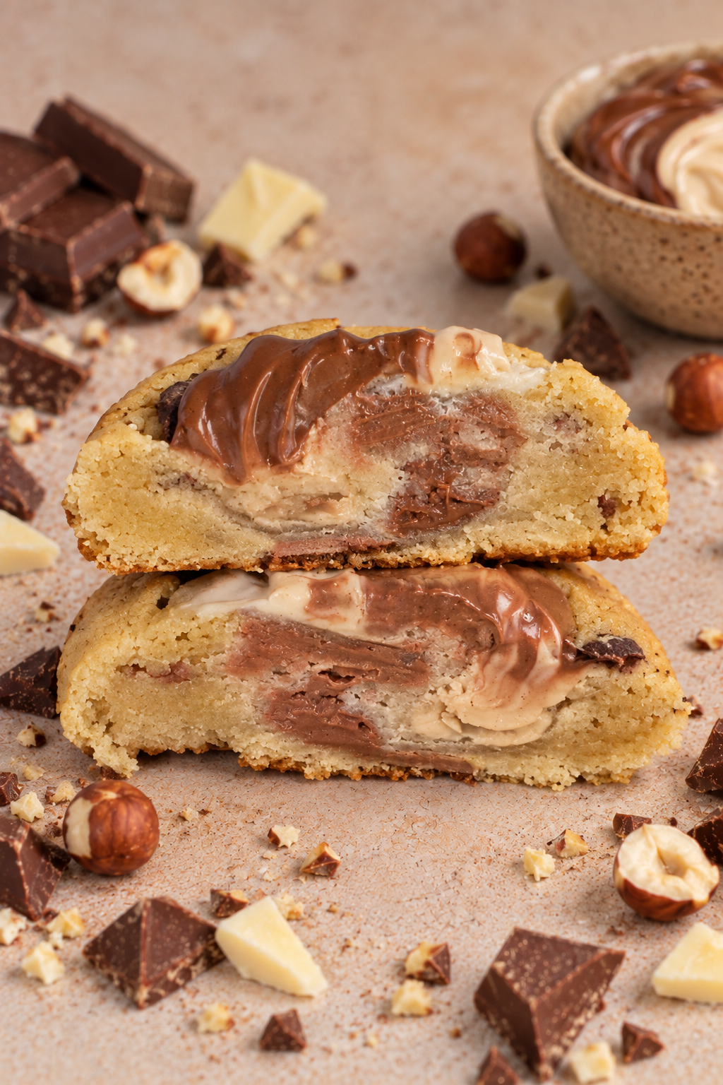 Cookie Mayra ( duo pate à tartiner chocolat et crème type "Bueno"